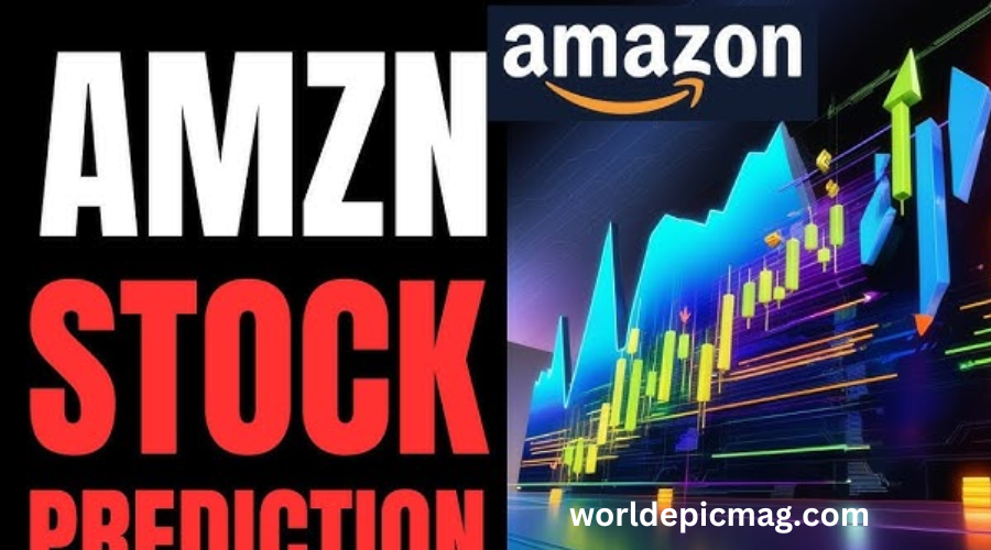 Graph displaying Amazon (AMZN) stock performance over the past year, highlighting peaks and dips.